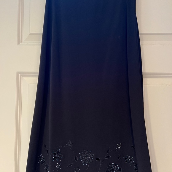 BCBG Maxazria black beaded midi skirt and matching camisole top - Picture 1 of 5